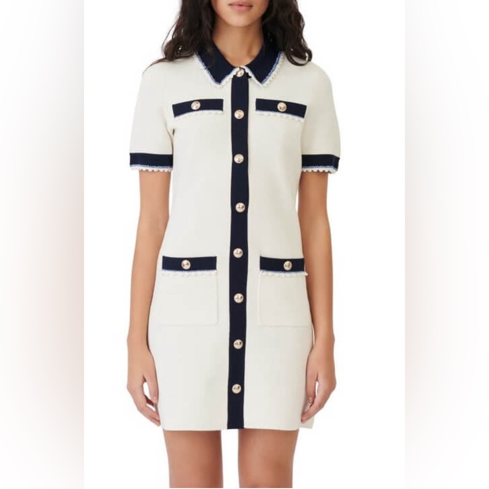 Maje Contrast Knit Size 1 (EU36)